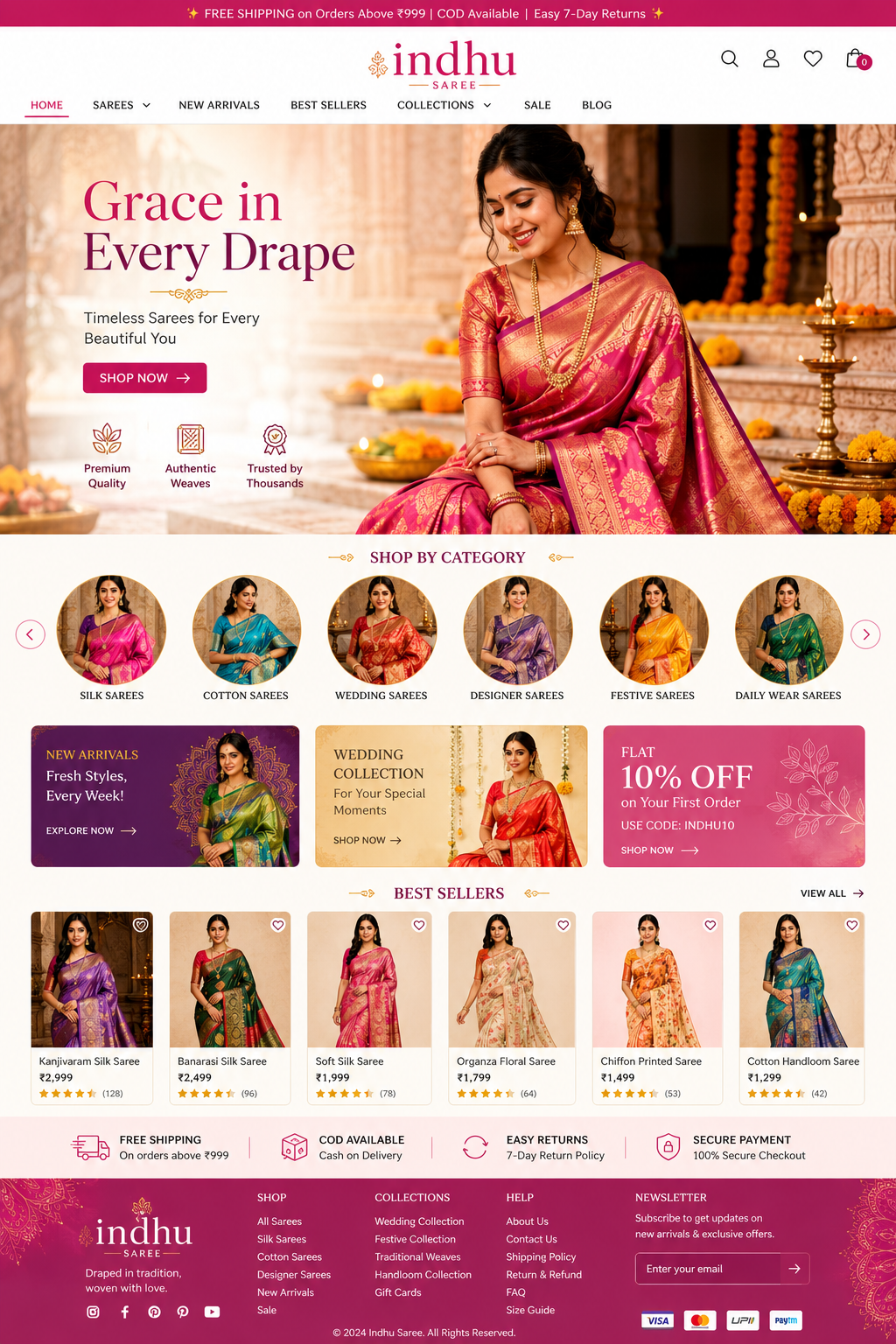 Indhu Saree website